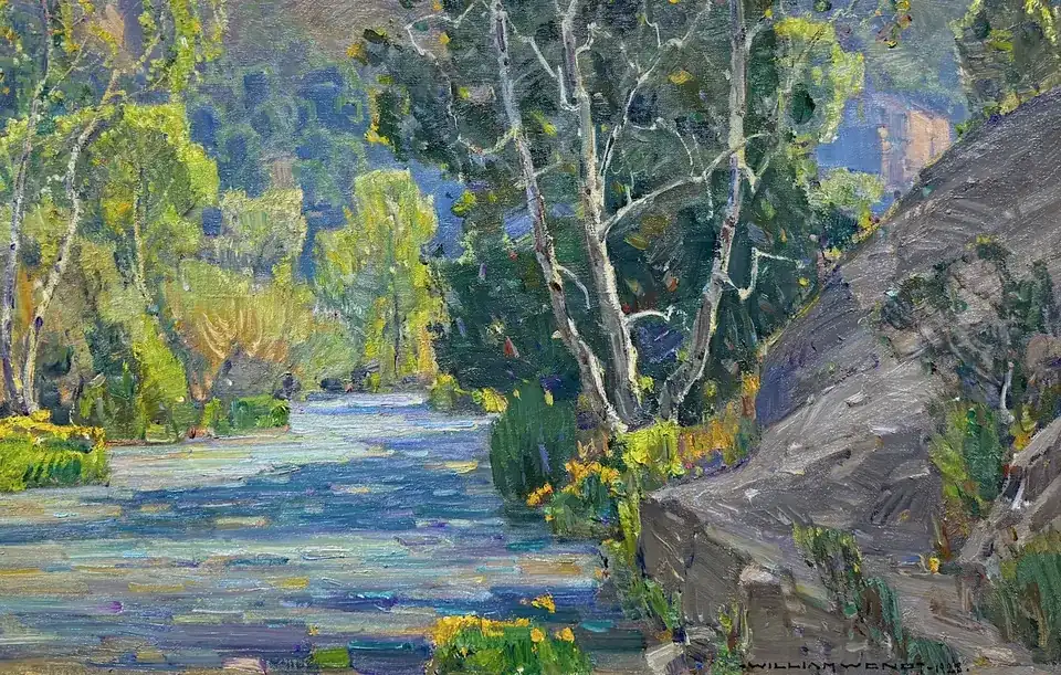 William Wendt, A Quiet Nook, oil on canvas