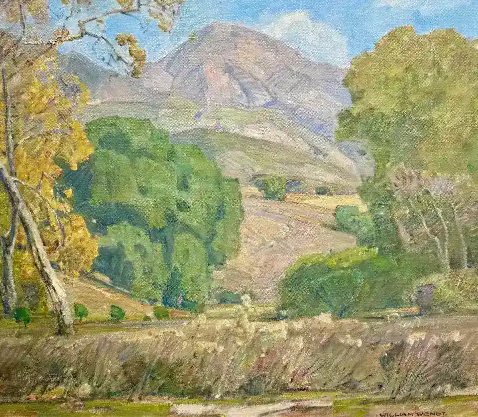 William Wendt, Midsummer, oil on canvas