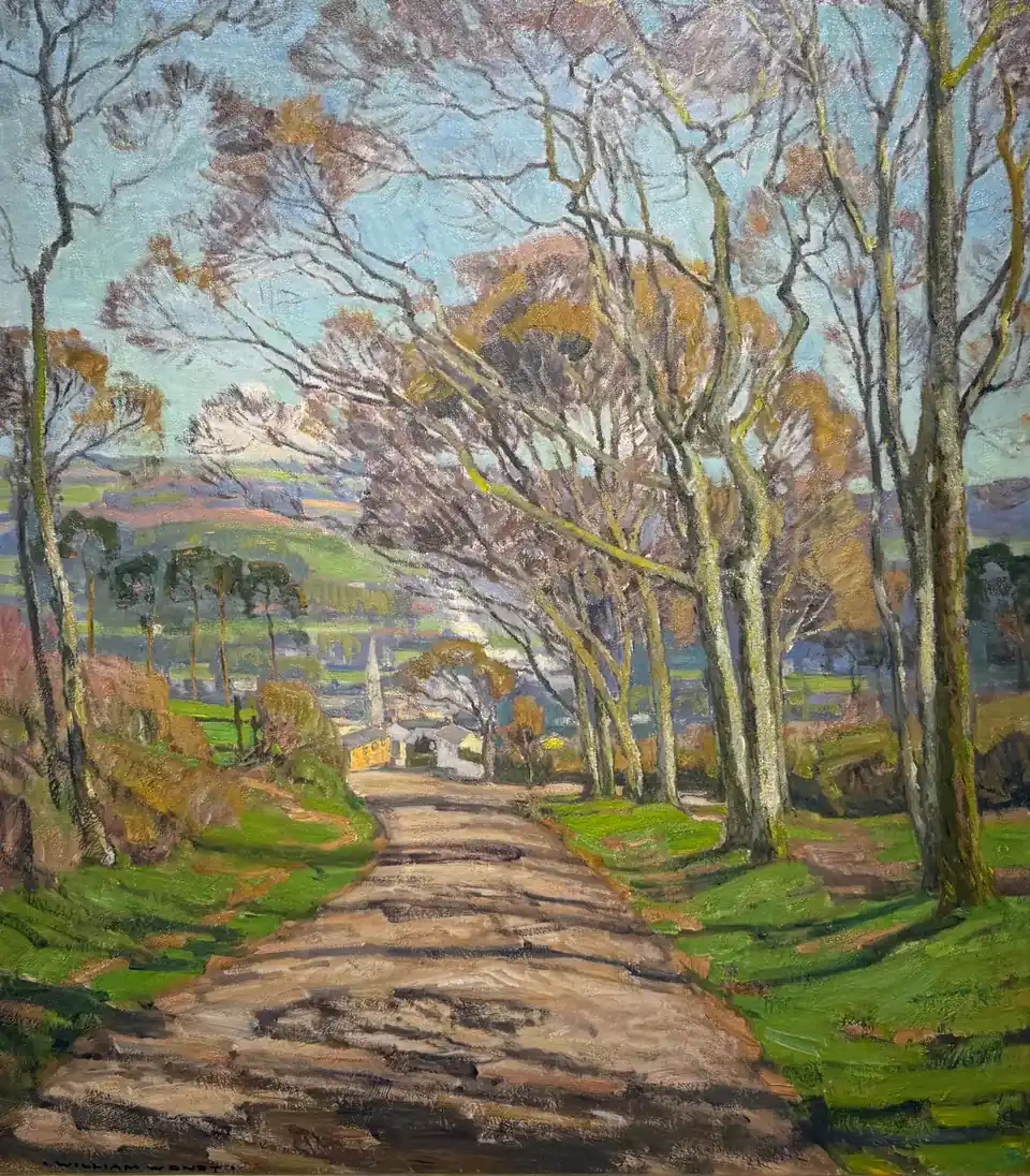 William Wendt, The Road, oil on canvas